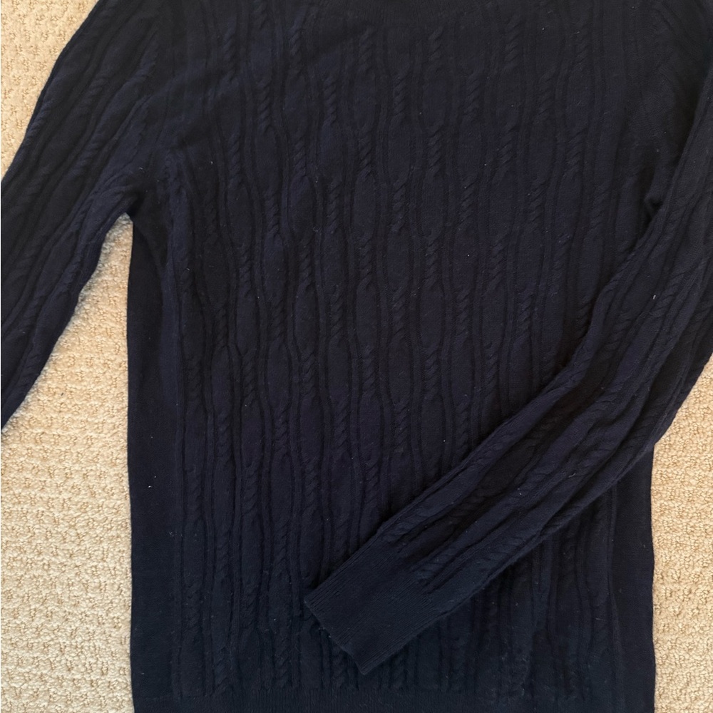 Banana Republic Women’s Dark Blue Cable Knit Sweater